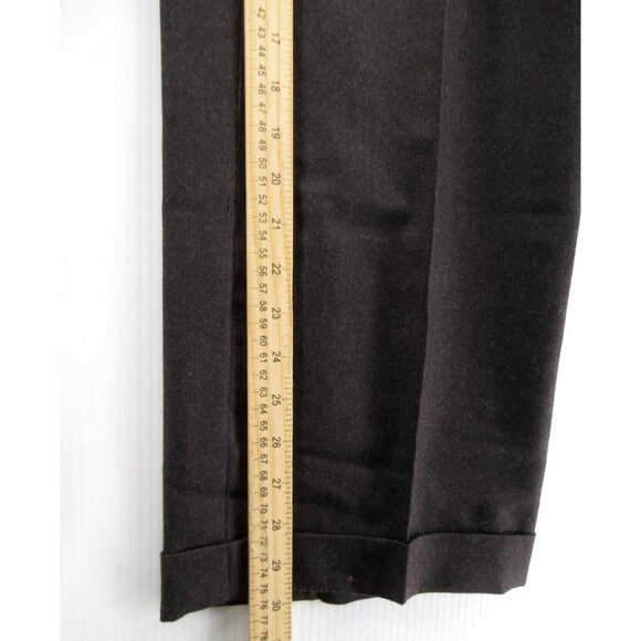 VINTAGE Burberry Pants 36X30 Wool Flannel Relaxed Cuffed USA Union Made - Picture 4 of 9